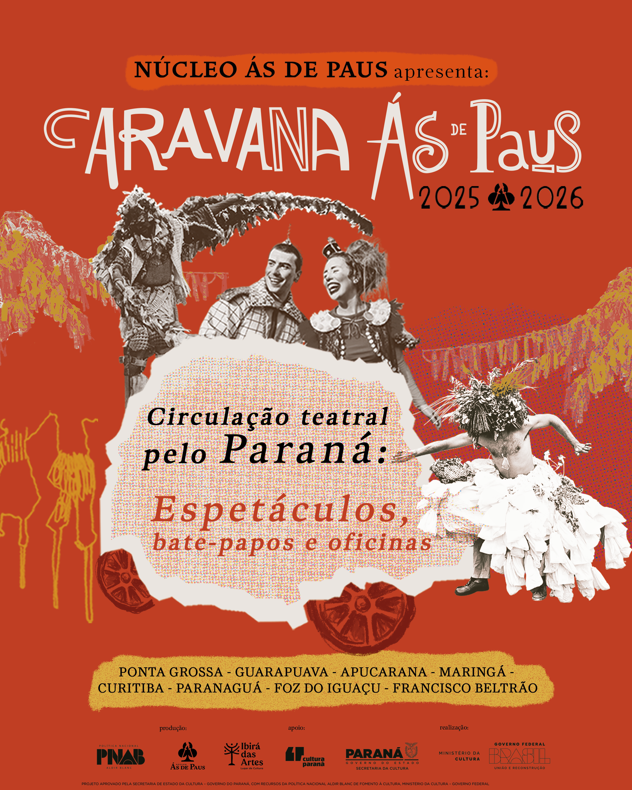 Núcleo Ás de Paus chega a Curitiba com três espetáculos e oficina na programação do Fringe