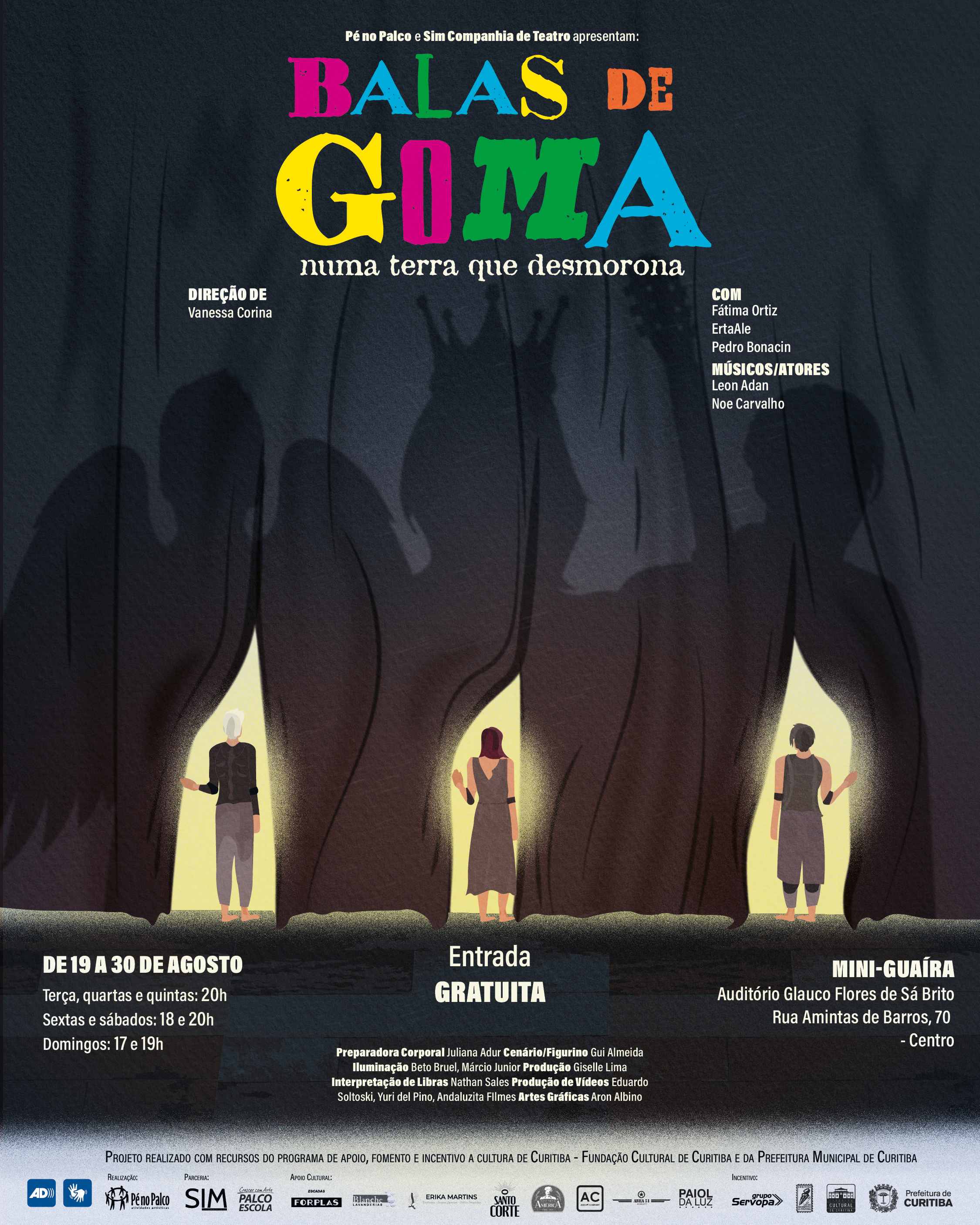 Balas de Goma: espetáculo celebra 31 anos do Pé No Palco no Mini Guaíra