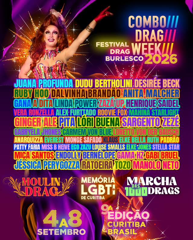 Após sucesso no Festival de Curitiba, O Grande Cabaré integra a programação da Combo Drag Week 2026